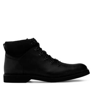 Men's Booties in engraved Black Leather