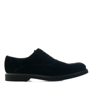 Chaussures habillées en croûte de cuir couleur Noir