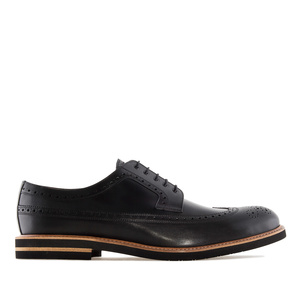 Buty skórzane w stylu Oxford Czarne