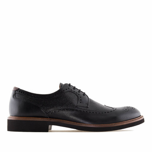 Chaussures Style Oxford en Cuir Noir