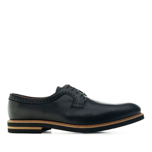 Skórzane buty w stylu Oxford w kolorze Czarnym