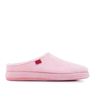 Very comfortable Pink Felt Slippers with footbed