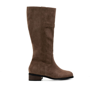 Riding Boots in Taupe Suedette
