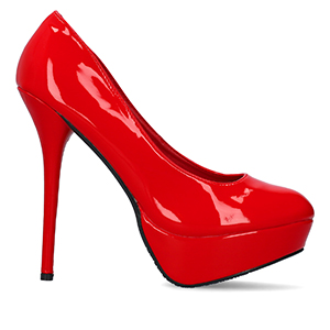 Rote High Heels mit 14 cm Absatz