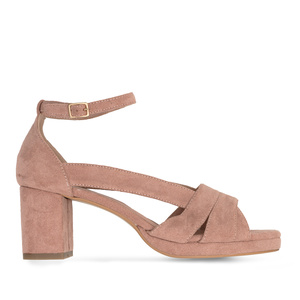 Nude Faux Suede Sandals
