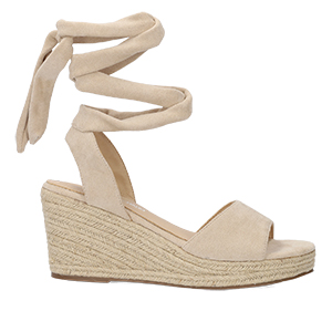 Off-white suede espadrilles with jute wedge