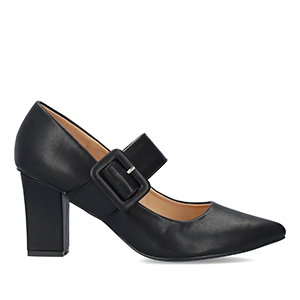 Classic pumps in black faux leather