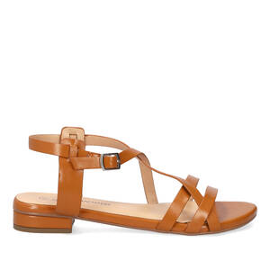 Soft brown flat sandals