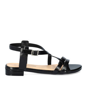 Sandalia plana en soft Negro