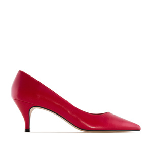 Pumps in Red Nappa Leather