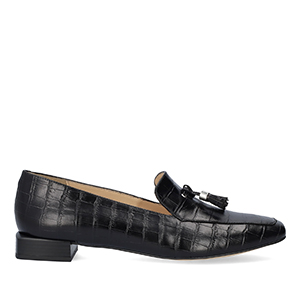Black Coco leather loafers