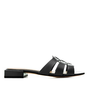 square toe leather sandals