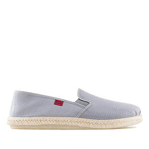 Mythical Grey Canvas Slip-On Shoes with Jute and Rubber Sole