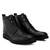 Wingtip Boots in Black Leather