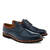 Chaussures Style Blucher en Cuir Bleu