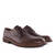 Men's Brown Grained Leather Lace-Up Shoes