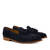 Men's Tassle Moccasins in Navy Split Leather