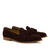 Men's Tassle Moccasins in Brown Split Leather