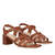 Brown leather heeled sandals