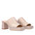 Heeled mules with platform in pink leather