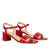 Red patent sandals