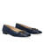 Ballerinas aus marineblauem Leder