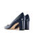 Heeled Shoes in Navy Leather 