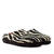 Zebra Print Plush Fur Slippers