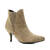 Stiletto Booties in Beige Suedette