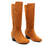 Mid-Calf Boots in Camel Suedette