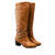 2-Buckled Boots in Camel Faux leather