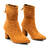 Mid-Calf Camel Suedette Booties