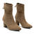 Mid-Calf Taupe Suedette Booties