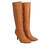 Smooth camel colored faux leather boots