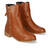 Flache Stiefeletten in Camel