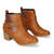 Bottines talons en soft camel