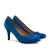 Elegante Pumps aus blauem Lederimitat