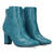 Stiefeletten aus blauem Lederimitat