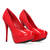 Red Patent Platform Pumps with Stiletto Heel