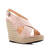 Cross-band Jute Wedges in Rose Suede