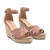 Nude Faux Suede Espadrilles with Jute Wedge