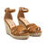 Camel Faux Suede Espadrilles with Jute Wedge