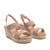 Nude Faux Suede Espadrille with Jute Wedge