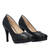 Salones Pumps en Soft Negro y Tacon Stiletto.