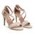 Beige Faux Leather Heeled Sandal