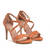 Coral Faux Leather Heeled Sandal