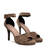 Brown faux suede heeled sandals