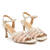 Dual Color Sandals in White and Baby Pink Faux Leather