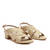 Cream Colored Faux Leather Sandals