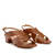 Brown Faux Leather Sandals